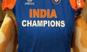 Sanju Samson unveils team Indias special felicitation jersey