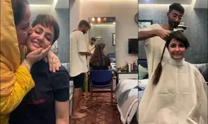 As she battles cancer, Hina Khan chooses to let go of her beautiful hair before it starts falling off