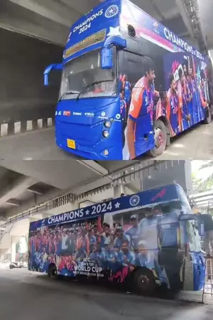 Indias victory parade bus awaits champions in Mumbai ahead of mega celebrations Indias victory parade bus awaits champions in Mumbai ahead of mega celebrations