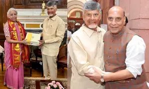 Andhra CM Naidu meets FM Sitharaman, Defence Minister Rajnath