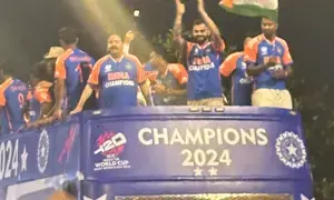 Kohli thanks Mumbai Police for their hardwork during Team Indias victory parade