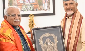 Naidu meets Union Minister Manohar Lal Khattar for support on urban infra projects