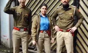 Kritika, Raghav, Dhairya snapped at Mehboob Studios during Gyaarah Gyaarah shoot