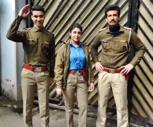 Kritika, Raghav, Dhairya snapped at Mehboob Studios during Gyaarah Gyaarah shoot