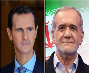Syrian president congratulates Pezeshkian on election as Iranian president