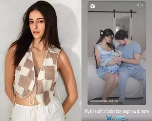 Ananya Pandey becomes mausi, says beautiful nephew is here Ananya Pandey becomes mausi, says beautiful nephew is here