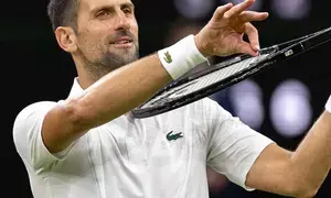 Djokovic glides past Rune to enter 15th Wimbledon quarterfinal