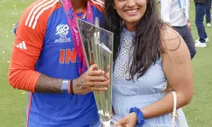 Suryakumar visits Marigudi temple with wife Devisha after T20 World Cup triumph