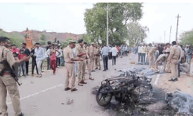 Four, including minor, charred to death as bikes collide in UP
