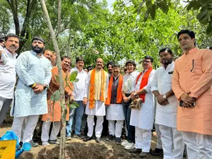 Lok Sabha Speaker Om Birla joins plantation drive in Indore Lok Sabha Speaker Om Birla joins plantation drive in Indore