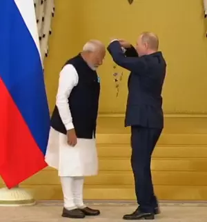 PM Modi receives Russias highest civilian award, dedicates it to  people of India