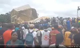 Dozens trapped as school building collapses in central Nigeria
