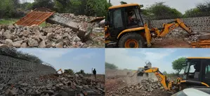Gurugram: 12 illegal constructions in Raisina Hills razed