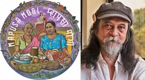 Artist Orijit Sen’s open love letter to Mapusa - on a wall Artist Orijit Sen’s open love letter to Mapusa - on a wall