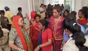 MP: Women strip at collector’s office over tribal youth’s custodial death