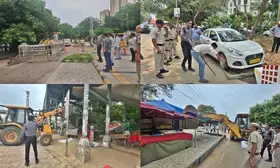 GMDA concludes anti-encroachment demolition drive on MG Road