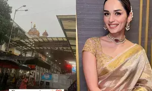 Manushi Chhillar seeks blessings at Siddhivinayak temple; calls it best morning