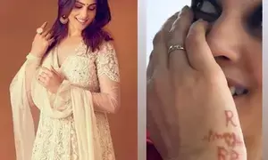 Genelia expresses her love for three ‘Rs’, wears them on her hand