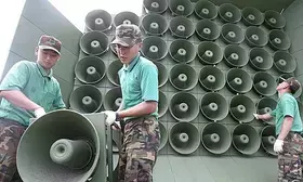 South Korea blares propaganda broadcasts for 3rd day against North Korea balloons