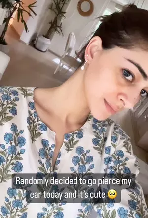 Ananya Panday opts for random ear piercing, calls it cute