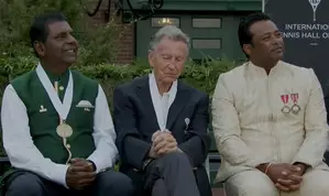 Leander Paes, Vijay Amritraj shake legs on being inducted into Tennis Hall of Fame