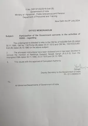 Ban on govt employees taking part in RSS activities lifted