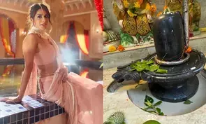 Nia Sharma visits Shiv temple on first Shravan Somvaar