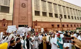 INDIA bloc protests against Union Budget, terms it discriminatory