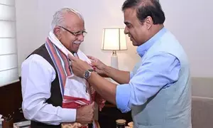 Manohar Lal Khattar assures Assam CM of Centre’s support on power, housing projects