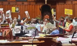 K’taka BJP holds overnight dharna over MUDA land case (Lead)