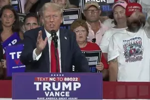 Trump calls Harris left lunatic at campaign rally Trump calls Harris left lunatic at campaign rally