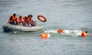 NDRF rescues 16 more people stranded in flood water in Gujarat village