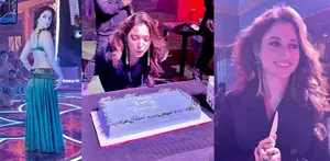 Tamannaah receives surprise bday cake on Stree 2 set during Aaj Ki Raat shoot