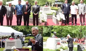 EAM Jaishankar unveils Mahatma Gandhis bust in Tokyo