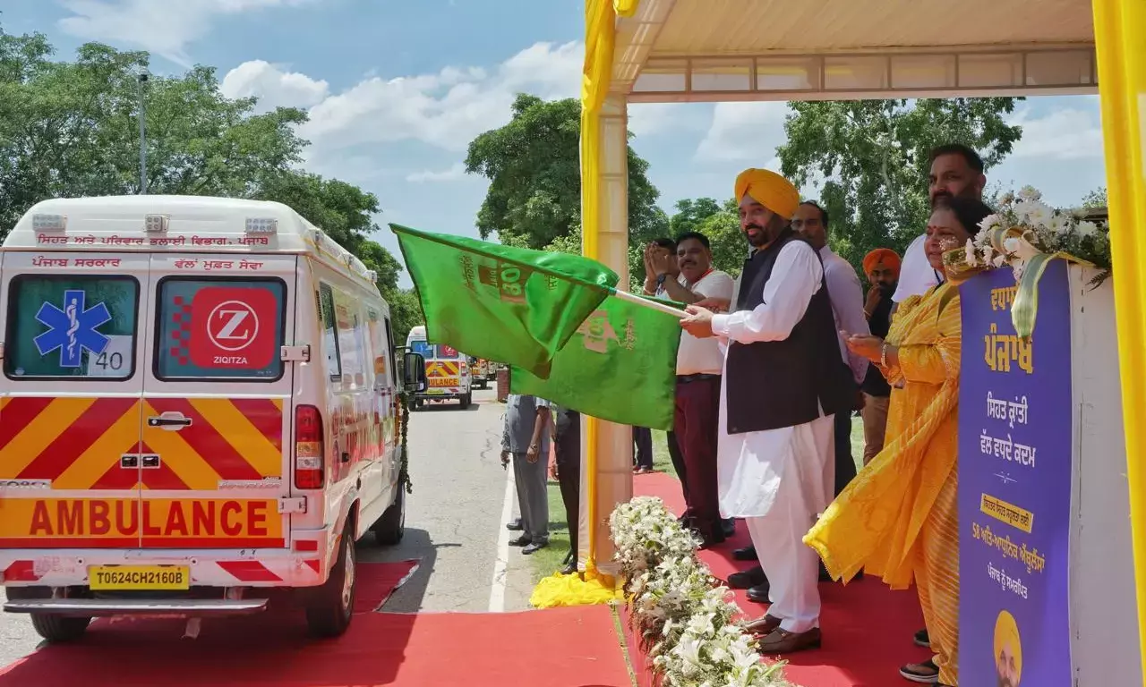 Punjab CM Mann Launches 58 New Hi-Tech Ambulances to Boost Emergency Healthcare