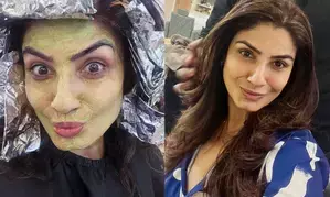 Green Raveena Tandon shares glimpse of her hair transformation