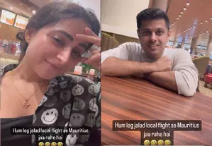 Aishwarya Sharma, Neil Bhatt jet off on ‘local flight’ for Mauritian getaway Aishwarya Sharma, Neil Bhatt jet off on ‘local flight’ for Mauritian getaway