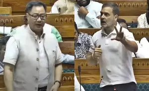 Fiery exchange between Rahul and Rijiju in LS; Speaker gives piece of advice to LoP Fiery exchange between Rahul and Rijiju in LS; Speaker gives piece of advice to LoP