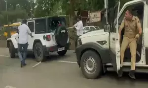 NCP-SP leader Jitendra Awhads car attacked; Yuvraj Chhatrapatis outfit claims responsibility