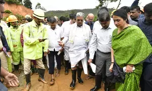 CM Siddaramaiah visits rain-ravaged regions of coastal Ktaka, pulls up NHAI official
