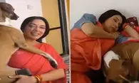 Who is Rupali Gangulys nap buddy on the sets of Anupamaa?