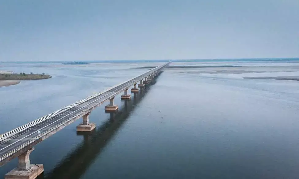 Five Bridges Under Construction Over Brahmaputra River on National Waterway-2
