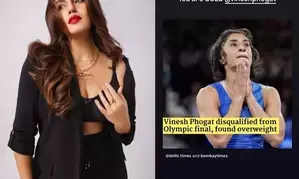 ‘Heart broken’ Huma calls Vinesh Phogat ‘gold’ after wrestler gets disqualified from Paris Olympics