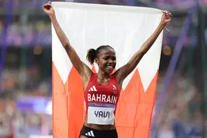 Paris Olympics: Bahrains Winfred wins womens 3,000m steeplechase gold Paris Olympics: Bahrains Winfred wins womens 3,000m steeplechase gold