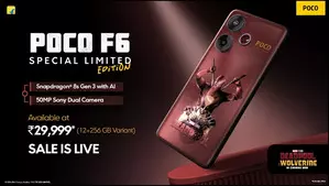 POCO F6 Deadpool and Wolverine edition debuts in India for Rs 29,999 POCO F6 Deadpool and Wolverine edition debuts in India for Rs 29,999