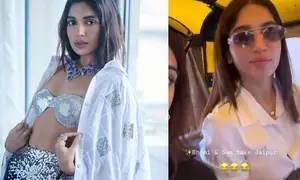 Bhumi, sister Samiksha take an auto-rickshaw ride in Pink City