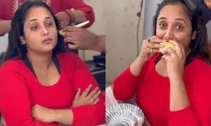 Rani Chatterjee relishes Vada Pav as she arrives in Mumbai for new project