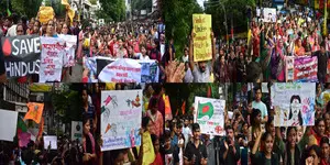 ‘We will remain in our land: Protesting Hindus in Bangladesh seek secure environment