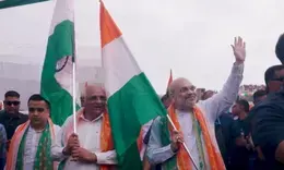 Home Minister Amit Shah participates in Har Ghar Tiranga rally in Ahmedabad