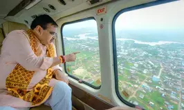 Rajasthan CM conducts aerial survey of rain-affected areas
